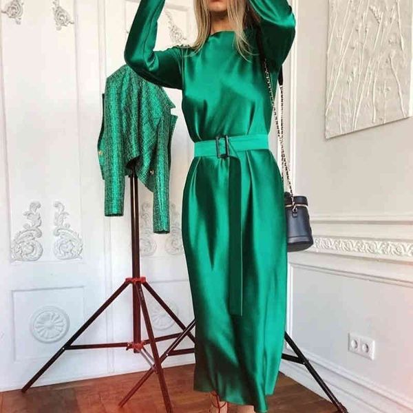 dresses women belt satin a-line long sleeve o-neck party regular elegant mid-caif solid fashion dress winter, Black;gray
dresses women belt satin a-line long sleeve o-neck party regular elegant mid-caif solid fashion dress winter, Black;gray