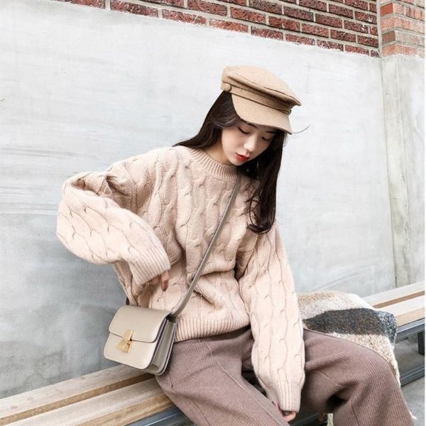 women's sweaters jaycosin women sweater casual korean winter solid loose knitting o-neck long sleeve pullovers warm lazy wind #45, White;black
women's sweaters jaycosin women sweater casual korean winter solid loose knitting o-neck long sleeve pullovers warm lazy wind #45, White;black