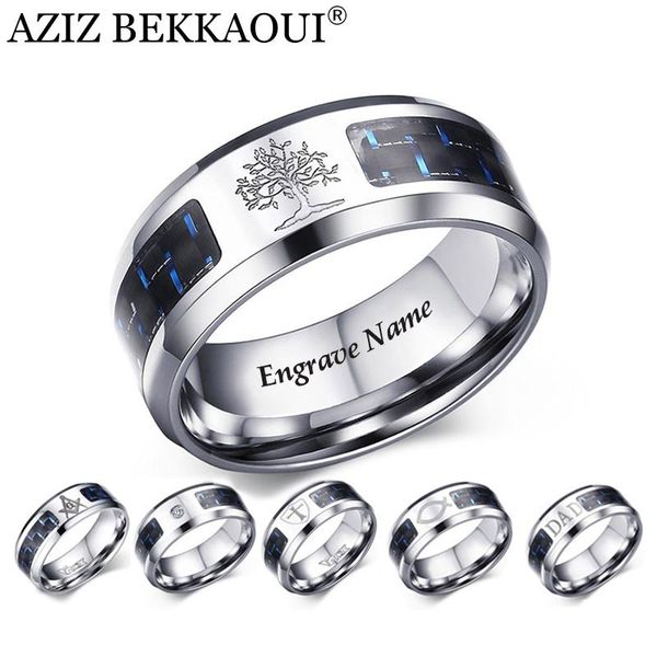 cluster rings aziz bekkaoui personalize carbon fiber ring for man engrave name tree of life stainless steel male customize jewelry gift, Golden;silver
cluster rings aziz bekkaoui personalize carbon fiber ring for man engrave name tree of life stainless steel male customize jewelry gift, Golden;silver