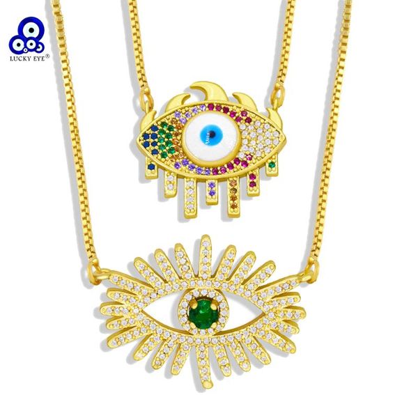 pendant necklaces lucky eye rainbow zircon turkish evil necklace gold color long chain for women girls fashion jewelry le890, Silver
pendant necklaces lucky eye rainbow zircon turkish evil necklace gold color long chain for women girls fashion jewelry le890, Silver