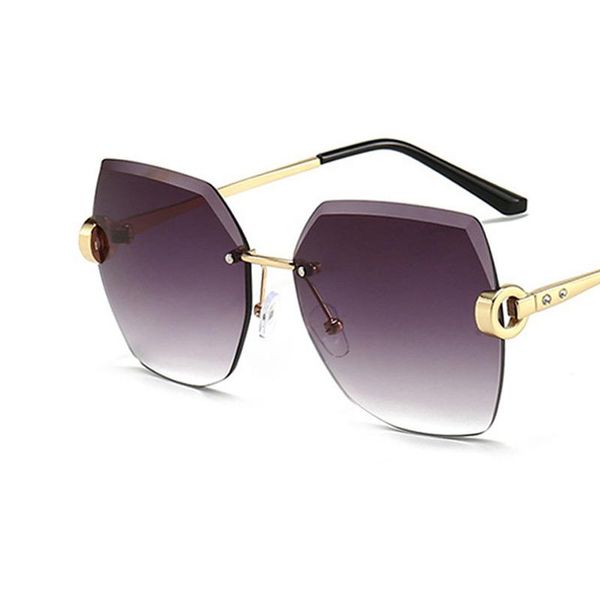 sunglasses frameless trim metal spectacles retro ladies glasses street fashion trend shades for women, White;black
sunglasses frameless trim metal spectacles retro ladies glasses street fashion trend shades for women, White;black