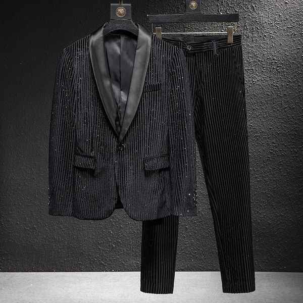 men's suits & blazers fashion street men tuxedo suit british style bridegroom man wedding 2 piece set host dress smoking homme mariage, White;black
men's suits & blazers fashion street men tuxedo suit british style bridegroom man wedding 2 piece set host dress smoking homme mariage, White;black