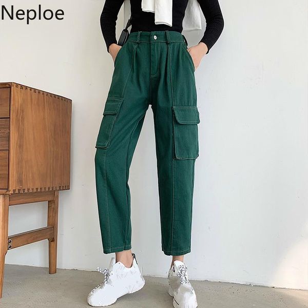women's pants & capris neploe demin cargo women high waist stretch straight 2021 spring autumn ankle boyfriend jeans trousers 57407, Black;white
women's pants & capris neploe demin cargo women high waist stretch straight 2021 spring autumn ankle boyfriend jeans trousers 57407, Black;white