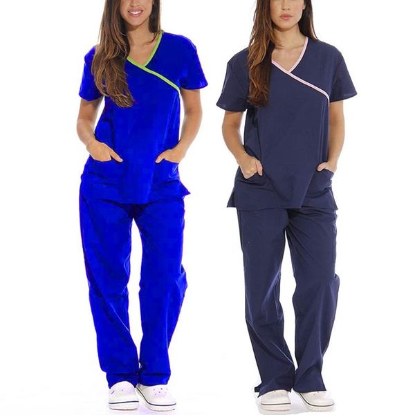 women's tracksuits street t-shirt and jogger set suits casual 2pcs outfits women short sleeve +pants nursing working uniform suit, Gray
women's tracksuits street t-shirt and jogger set suits casual 2pcs outfits women short sleeve +pants nursing working uniform suit, Gray