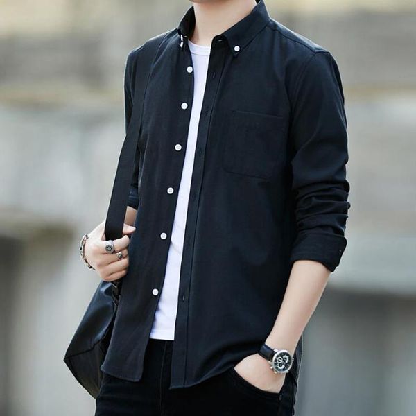 men's casual shirts excellent comfortable slim fit button collar business mens long sleeved shirt classic white black dark blue male
men's casual shirts excellent comfortable slim fit button collar business mens long sleeved shirt classic white black dark blue male