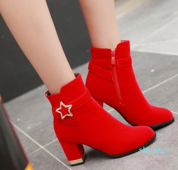 flock ankle boots for women platform high heels autumn winter womens short wedding boots buckle red black
flock ankle boots for women platform high heels autumn winter womens short wedding boots buckle red black
