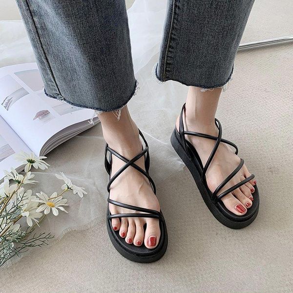 sandals platform women causal shoes 2021 summer fashion designer female narrow band wedge big sole sport, Black
sandals platform women causal shoes 2021 summer fashion designer female narrow band wedge big sole sport, Black