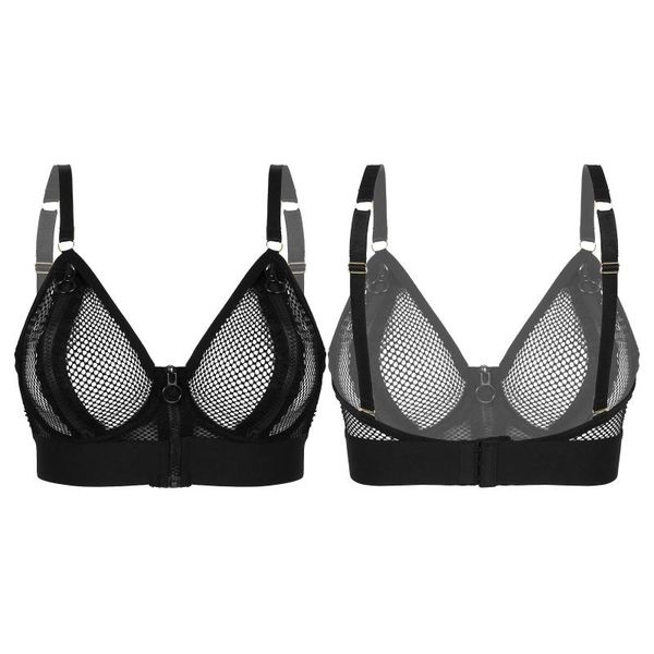 bras women fishnet hollow out bra see-through mesh lingerie underwire adjustable spaghetti strap zipper brassiere underwear, Red;black
bras women fishnet hollow out bra see-through mesh lingerie underwire adjustable spaghetti strap zipper brassiere underwear, Red;black