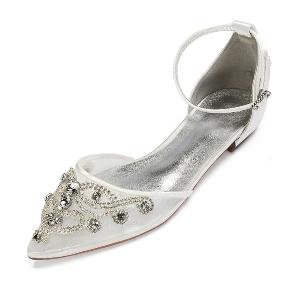 dress shoes elegant bridal wedding flat shoes pointed toe ankle strap crystal applique mesh satin evening dress flats party prom g, Black
dress shoes elegant bridal wedding flat shoes pointed toe ankle strap crystal applique mesh satin evening dress flats party prom g, Black