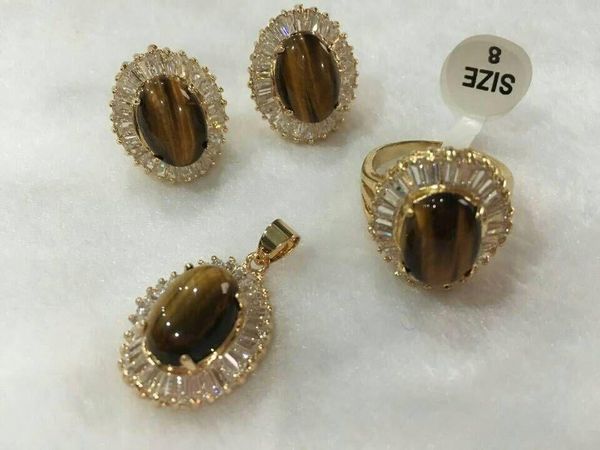nicest noble 10*14mm red tiger eye stone earrings ring(#7-9) & pendant with chain jewerly sets jade bracelet, necklace, Black
nicest noble 10*14mm red tiger eye stone earrings ring(#7-9) & pendant with chain jewerly sets jade bracelet, necklace, Black