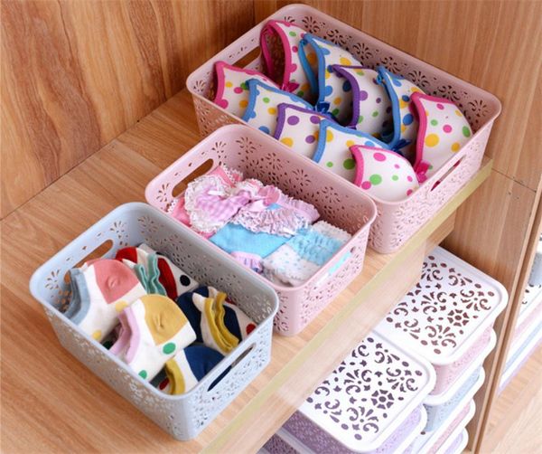 storage drawers plastic underwear organizer creative hollow design box socks panties multi-function closet with a lid
storage drawers plastic underwear organizer creative hollow design box socks panties multi-function closet with a lid
