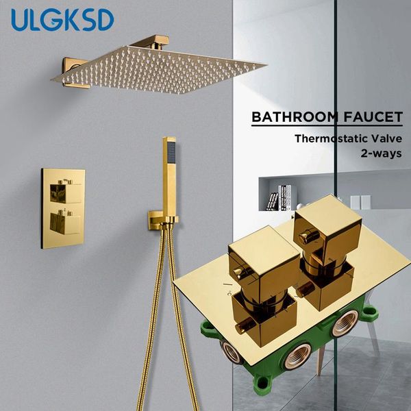 thermostatic shower faucet wall mount w/ hand gold stainless steel head para bathroom mixer water tap sets
thermostatic shower faucet wall mount w/ hand gold stainless steel head para bathroom mixer water tap sets