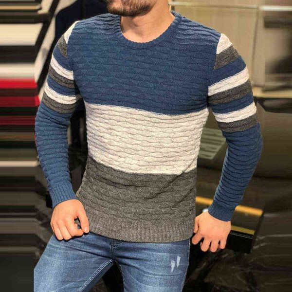 autumn winter casual patchwork striped long sleeve sweaters mens warm thick slim knitted sweater men fashion o-neck slim jumpers 211109, White;black
autumn winter casual patchwork striped long sleeve sweaters mens warm thick slim knitted sweater men fashion o-neck slim jumpers 211109, White;black