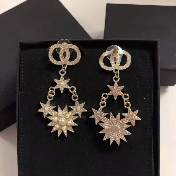xiangjia / fashion style five pointed star style letters pearl earrings with diamond and net red earrings, Golden
xiangjia / fashion style five pointed star style letters pearl earrings with diamond and net red earrings, Golden
