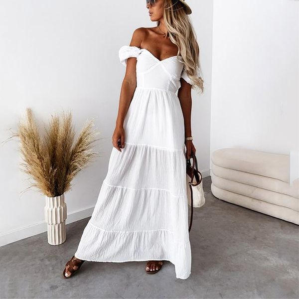 casual dresses fashion short sleeve loose maxi dress women solid off shoulder long elegant backless tie-up beach party, Black;gray
casual dresses fashion short sleeve loose maxi dress women solid off shoulder long elegant backless tie-up beach party, Black;gray