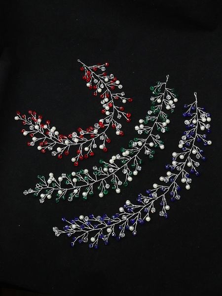headpieces bohemian green blue red crystal headband pearl handmade bride hair vine women headdress tiara wedding accessory for party, Silver
headpieces bohemian green blue red crystal headband pearl handmade bride hair vine women headdress tiara wedding accessory for party, Silver