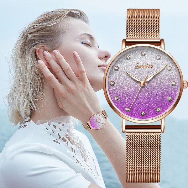 wristwatches sunkta rose gold purple watch women business quartz ladies watches girl clock relogio feminino, Slivery;brown
wristwatches sunkta rose gold purple watch women business quartz ladies watches girl clock relogio feminino, Slivery;brown
