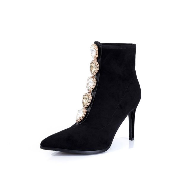 asumer come women's high-quality heels high party wedding dress crystal shoes pointed to woman's boots, Black
asumer come women's high-quality heels high party wedding dress crystal shoes pointed to woman's boots, Black