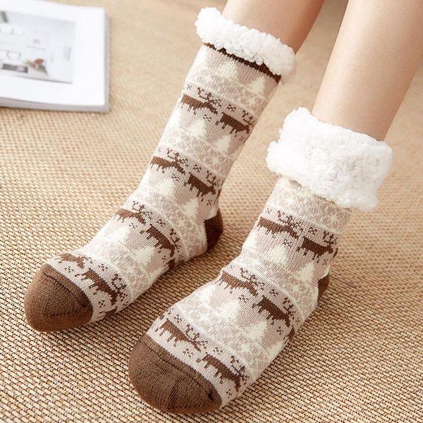 winter woman slippers fashion mid-calf christmas socks floor home silica gel bottom indoor girls, Black
winter woman slippers fashion mid-calf christmas socks floor home silica gel bottom indoor girls, Black
