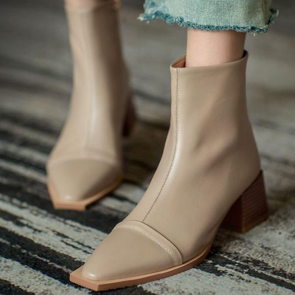 boots 2021 women ankle real leather square heel shoes winter fashion party short footwear booties woman, Black
boots 2021 women ankle real leather square heel shoes winter fashion party short footwear booties woman, Black