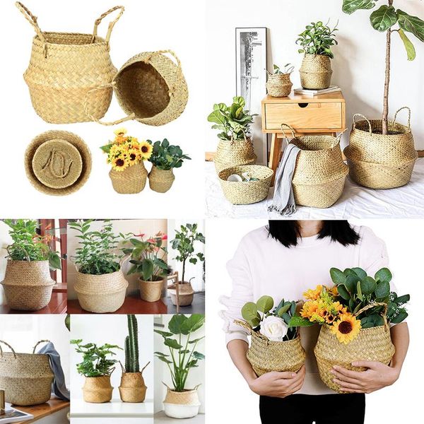 handmade natural seagrass wickerwork basket rattan hanging flower pot dirty laundry hamper storage for home garden decor baskets
handmade natural seagrass wickerwork basket rattan hanging flower pot dirty laundry hamper storage for home garden decor baskets