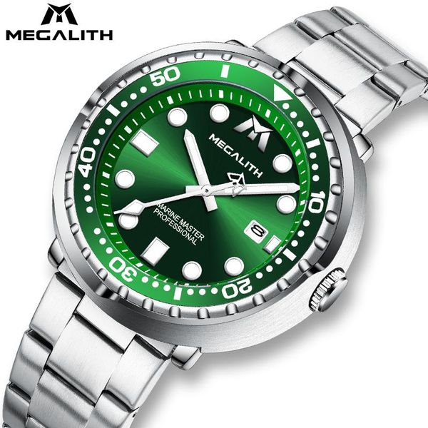 green dial diving watches mens full steel sports diver quartz watch 2021 classic design luminous waterproof clock 8605 wristwatches, Slivery;brown
green dial diving watches mens full steel sports diver quartz watch 2021 classic design luminous waterproof clock 8605 wristwatches, Slivery;brown
