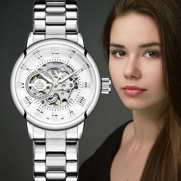 wristwatches orkina women mechanical watch skeleton design full steel waterproof female automatic clock silver montre femme, Slivery;brown
wristwatches orkina women mechanical watch skeleton design full steel waterproof female automatic clock silver montre femme, Slivery;brown