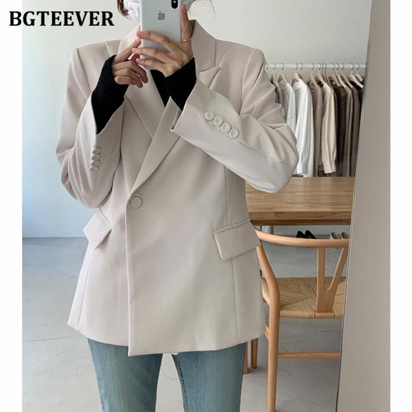 elegant chic single button women blazer jacket autumn long sleeve loose suit female outwear 2021 women's suits & blazers, White;black
elegant chic single button women blazer jacket autumn long sleeve loose suit female outwear 2021 women's suits & blazers, White;black