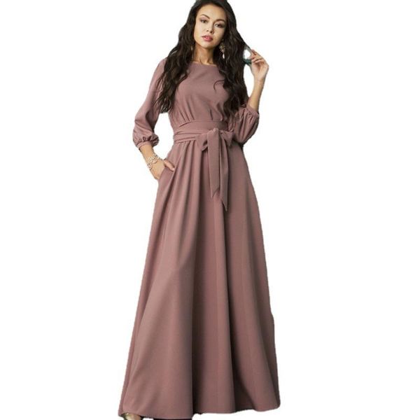 casual dresses elegant women o-neck 3/4 sleeve high waist a-line maxi dress with sashes fall 2021 green party long for, Black;gray
casual dresses elegant women o-neck 3/4 sleeve high waist a-line maxi dress with sashes fall 2021 green party long for, Black;gray