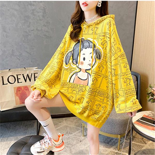 women's hoodies & sweatshirts mid-length hoody fall 2021 fashion loose print hooded long sleeve trendy 173, Black
women's hoodies & sweatshirts mid-length hoody fall 2021 fashion loose print hooded long sleeve trendy 173, Black
