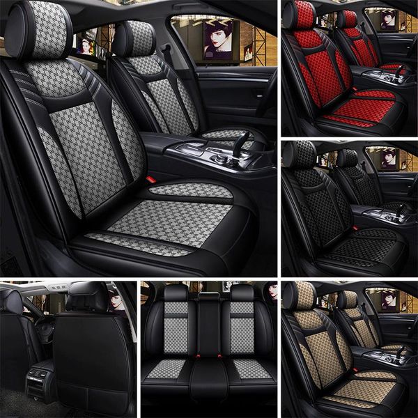 5-seat car pu leather linen front seat covers rear fashion style auto interior for fiesta focus edge fishon
5-seat car pu leather linen front seat covers rear fashion style auto interior for fiesta focus edge fishon