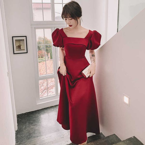luxury evening dress bride's toast 2021 red square collar can wear satin engagement at ordinary tim, Black;gray
luxury evening dress bride's toast 2021 red square collar can wear satin engagement at ordinary tim, Black;gray