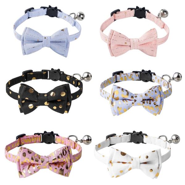 cat collars & leads double-layer bowknot dog collar with detachable safety buckle cute tie bronzing print soft necklace
cat collars & leads double-layer bowknot dog collar with detachable safety buckle cute tie bronzing print soft necklace