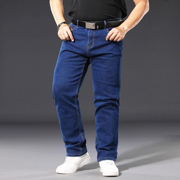 men's jeans high-end brand business plus size stretch spring loose casual straight denim trousers male oversized pants um3y, Blue
men's jeans high-end brand business plus size stretch spring loose casual straight denim trousers male oversized pants um3y, Blue