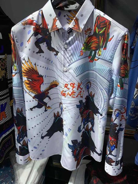 men's casual shirts shirts kz0381 fashion luxury track famous european design party masculine clothing style 3cs7, White;black
men's casual shirts shirts kz0381 fashion luxury track famous european design party masculine clothing style 3cs7, White;black