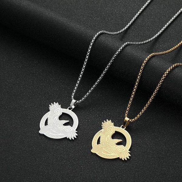 pendant necklaces nedar viking raven necklace men women premium clavicle chain charm personality religion gift stainless steel jewelry, Silver
pendant necklaces nedar viking raven necklace men women premium clavicle chain charm personality religion gift stainless steel jewelry, Silver