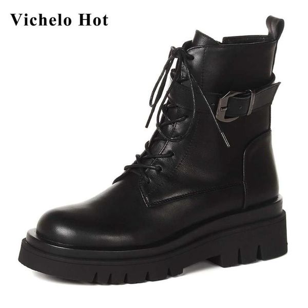 boots vichelo big size korean street beauty girls dating winter shoes women genuine leather round toe high heels ankle l31, Black
boots vichelo big size korean street beauty girls dating winter shoes women genuine leather round toe high heels ankle l31, Black