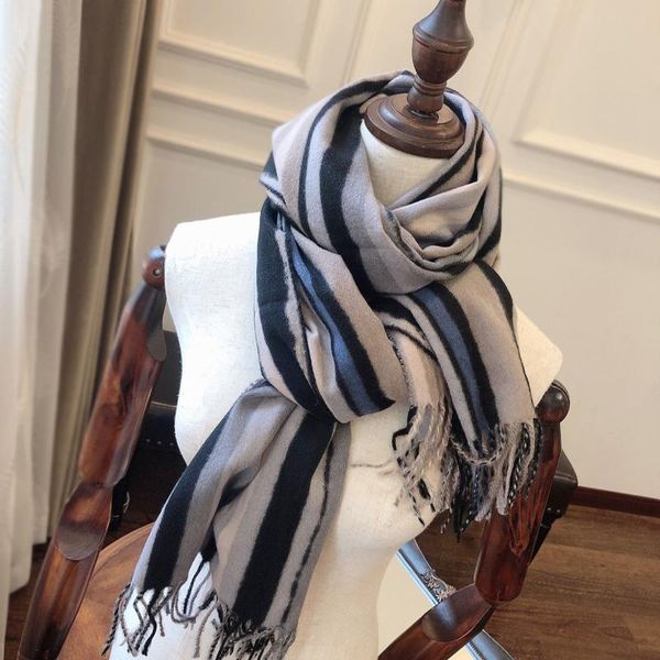 scarves winter cashmere scarf fashion color stripes shawls wraps 180*70cm plaid women female accessories, Blue;gray
scarves winter cashmere scarf fashion color stripes shawls wraps 180*70cm plaid women female accessories, Blue;gray