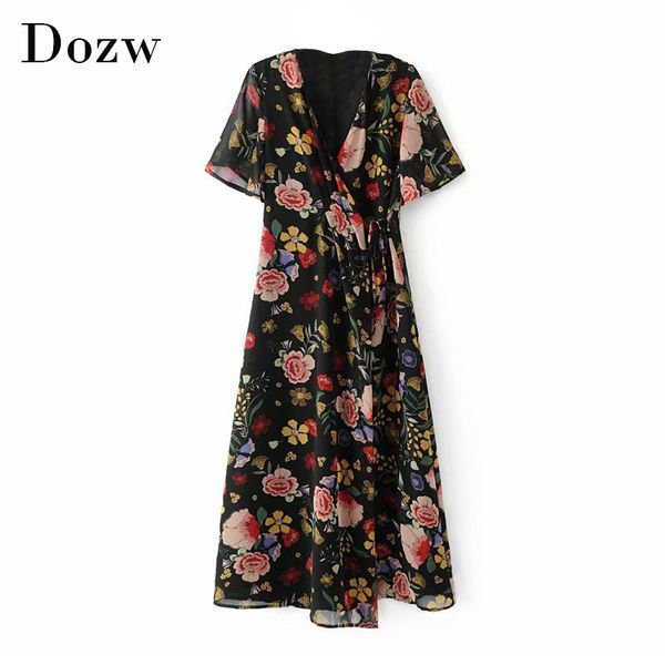 chiffon floral print boho dresses women v neck elegant long wrap dress summer short sleeve casual beach dress sundress 210414, Black;gray
chiffon floral print boho dresses women v neck elegant long wrap dress summer short sleeve casual beach dress sundress 210414, Black;gray