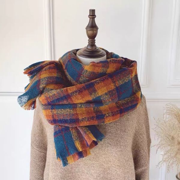 new style scarf celebrity style british plaid scarf womens autumn and winter cashmere-like korean style white long warm shawl no. 6, Blue;gray
new style scarf celebrity style british plaid scarf womens autumn and winter cashmere-like korean style white long warm shawl no. 6, Blue;gray