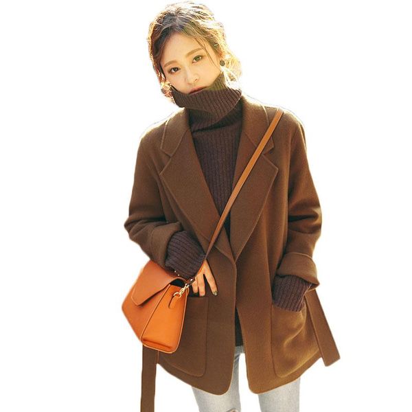women's wool & blends wsyore spring elegant double-sided cashmere coat women loose woolen autumn and early winter casual wild jacket ns, Black
women's wool & blends wsyore spring elegant double-sided cashmere coat women loose woolen autumn and early winter casual wild jacket ns, Black