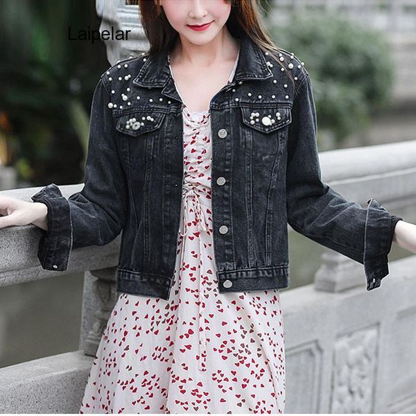 women's jackets plus size pearl beading short denim 3xl 5xl women white wash long sleeve vintage casual jean jacket bomber coat, Black;brown
women's jackets plus size pearl beading short denim 3xl 5xl women white wash long sleeve vintage casual jean jacket bomber coat, Black;brown