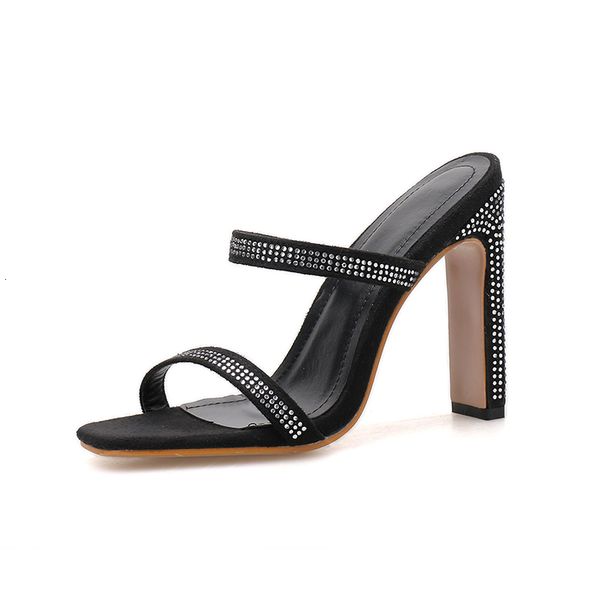 sandals fashion woman slippers summer sandals square toe high heels women's shoes slides women zl45, Black
sandals fashion woman slippers summer sandals square toe high heels women's shoes slides women zl45, Black