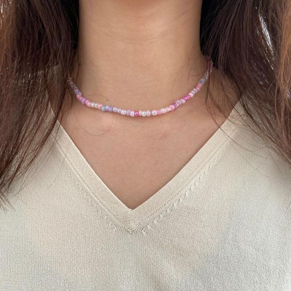 chains fashion handmade beaded clavicle chain simple pink rice bead mix and match jewelry hip hop necklace female, Silver
chains fashion handmade beaded clavicle chain simple pink rice bead mix and match jewelry hip hop necklace female, Silver