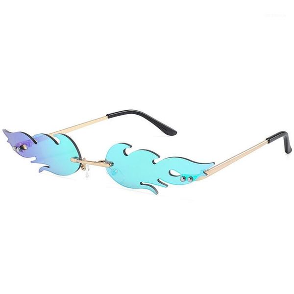 sunglasses fashion rimless fire flame sun glasses women vintage designer trending mirror lens narrow eyewear uv400, White;black
sunglasses fashion rimless fire flame sun glasses women vintage designer trending mirror lens narrow eyewear uv400, White;black