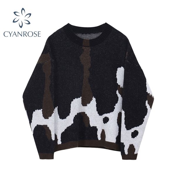 oversized fashion casual sweaters women autumn winter loose o neck pullovers female long sleeve harajuku knitted jumpers 210430, White;black
oversized fashion casual sweaters women autumn winter loose o neck pullovers female long sleeve harajuku knitted jumpers 210430, White;black