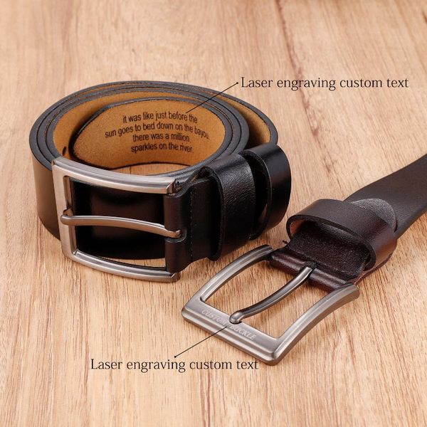 belts custom genuine leather for men's buckle jeans casual business cowboy fashion waistband male designer gift, Black;brown
belts custom genuine leather for men's buckle jeans casual business cowboy fashion waistband male designer gift, Black;brown