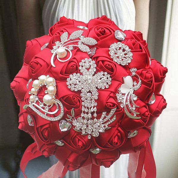 decorative flowers & wreaths 1pc/lot red wedding bride holding artificial bouquet ribbon rhinestone pearl decoration groom dance
decorative flowers & wreaths 1pc/lot red wedding bride holding artificial bouquet ribbon rhinestone pearl decoration groom dance