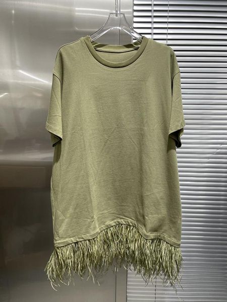 women's t-shirt 2021ss summer luxury women feathers loose long ladies casual tee ddxgz2 6.03, White 
women's t-shirt 2021ss summer luxury women feathers loose long ladies casual tee ddxgz2 6.03, White