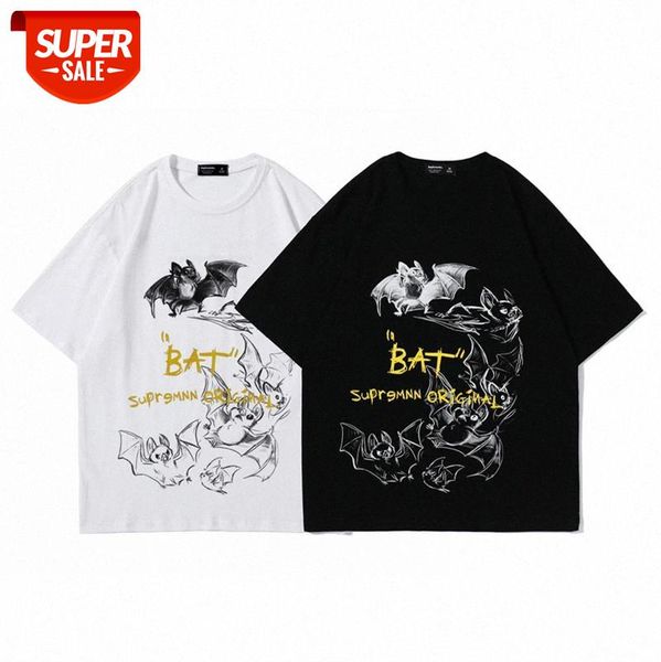 supkcnxmc little bat pattern short sleeve men and women same batch #7c09, White;black
supkcnxmc little bat pattern short sleeve men and women same batch #7c09, White;black